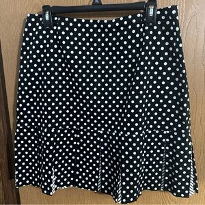 Harold’s Whimsical Polka Dot Skirt w/ Stripes Women’s Size 12 Cotton Made in USA